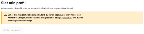 Slet min profil bekræftelse