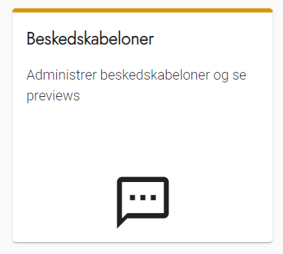 Kommunikation - beskedskabeloner