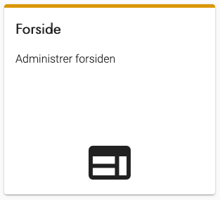 Administration af forside