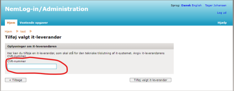 Screenshot af administrationsinterface